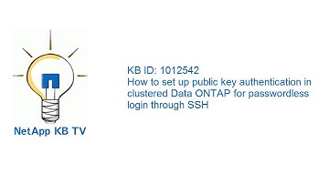 How to set up public key authentication in clustered Data ONTAP for passwordless login through SSH