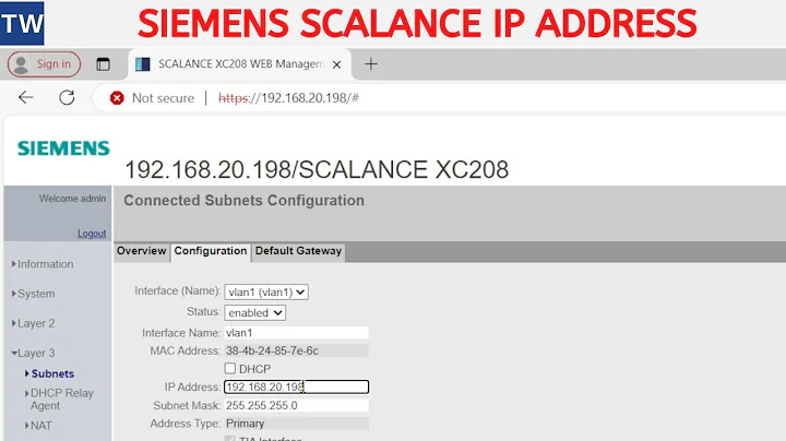 Setting the IP Address of Your Siemens Scalance Ethernet Switch