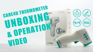 CARE4U Forehead Thermometer Unboxing & Operation Video