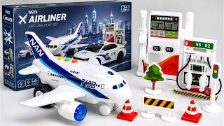Ultimate Toys Collection, Satisfying Unboxing Police Transport Playset with Airplane Train ASMR screenshot 3