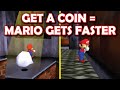 This mod made Mario so fast he clips through walls [EVERY COIN MAKES MARIO FASTER mod!]