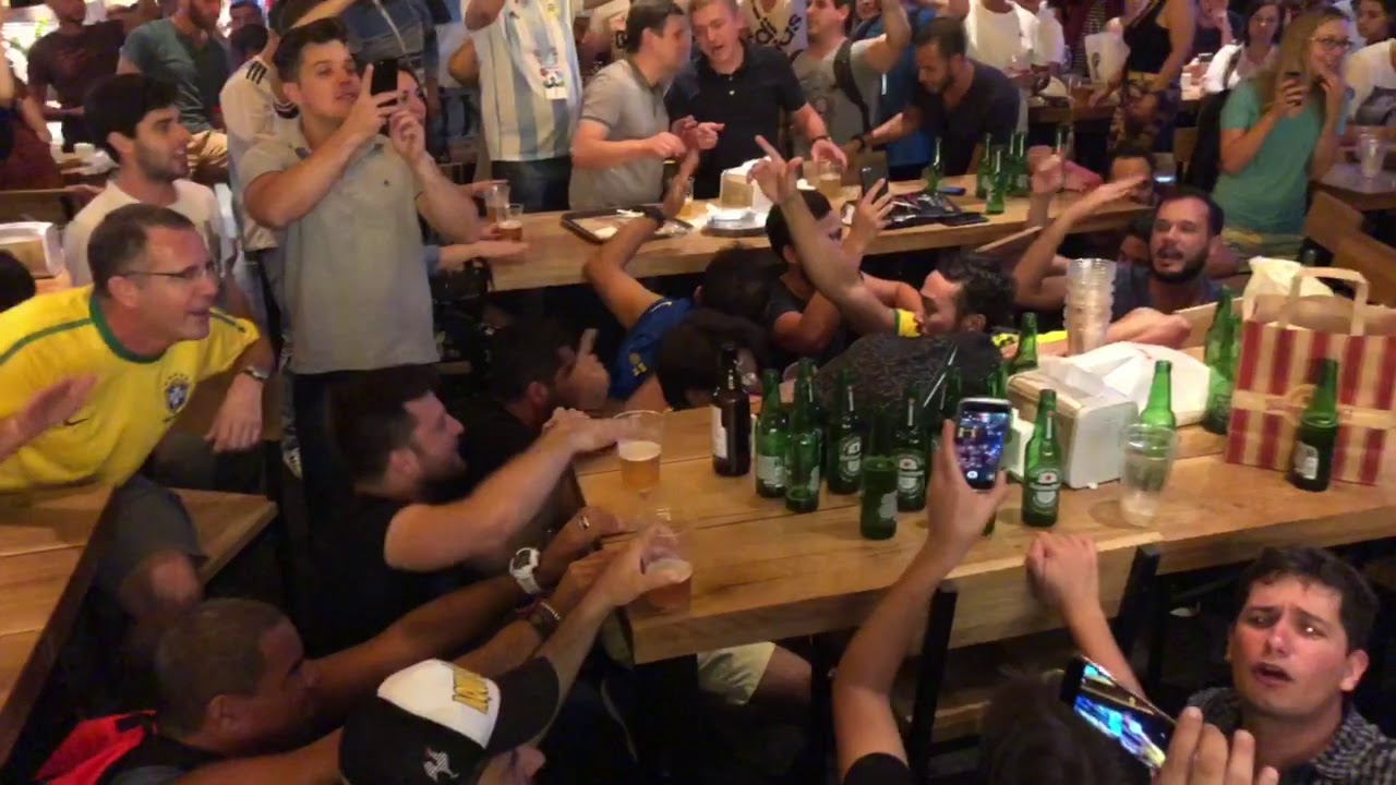 Fans of Brazil and Argentina in the World Cup Russia 2018