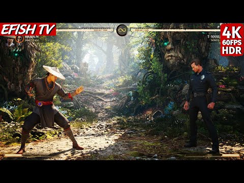 Raiden & Janet Cage vs T-1000 & Sonya (Hardest AI) - Mortal Kombat 1