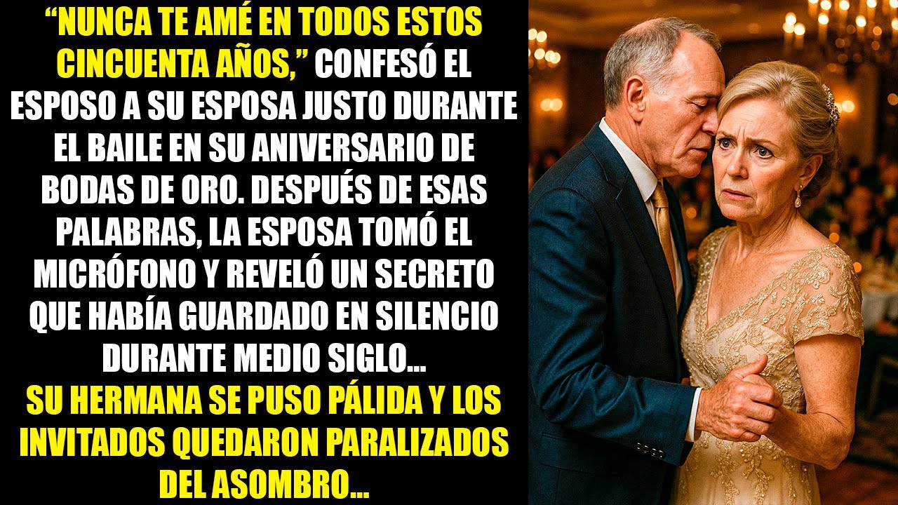 “Nunca te amé en todos estos cincuenta años,” confesó el esposo a su esposa justo durante el baile..