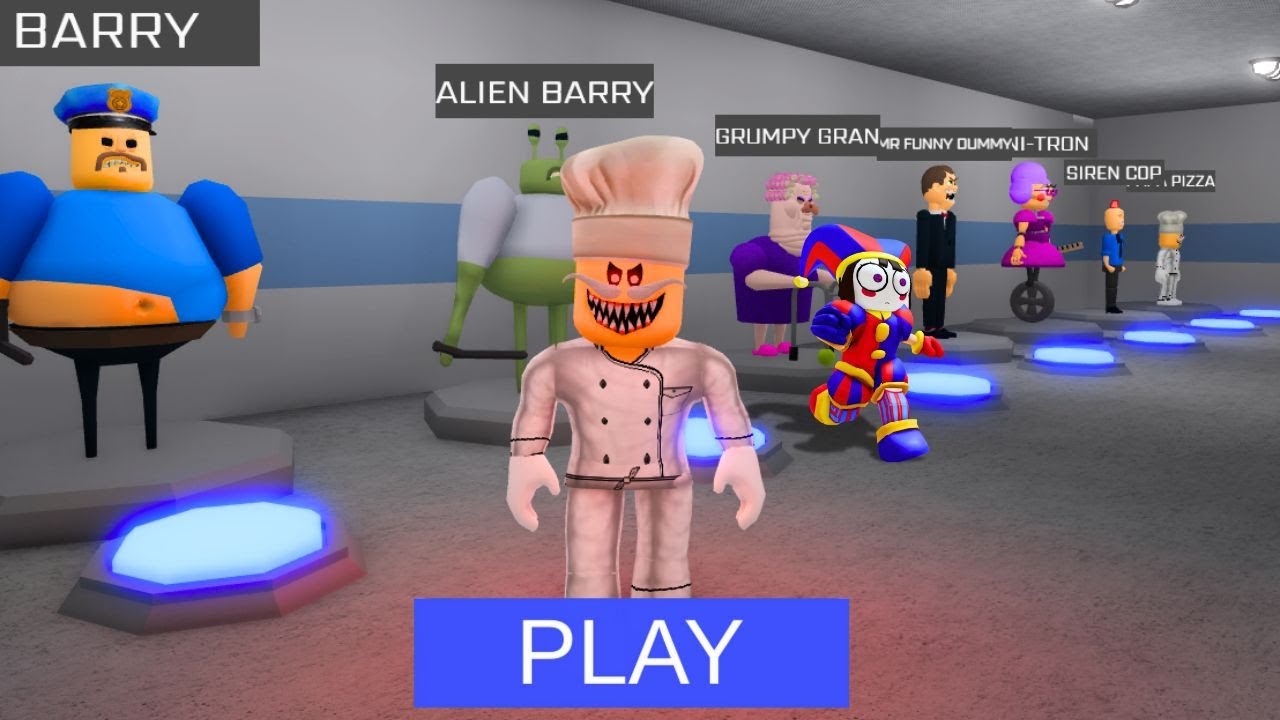 ALL MORPHS UNLOCKED BARRY'S PRISON RUN! - PAPA PIZZA GRUMPY GRAN SIREN COP ANTI TRON MR FUNNY