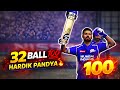 Hardik Pandya Fastest Century Ever 🔥 | 100 in Just 32 Balls! | Gc5v4.2