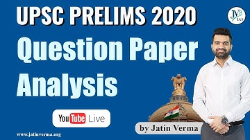 UPSC Prelims 2020 Answer key [4th October]: Question Paper Analysis || By Jatin Verma