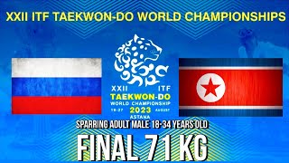 XXII Taekwondo world championship Final Sparring Adult Male 18-34 years old 71 kg