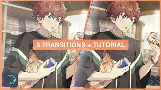 5 transitions + tutorial (w/ QR codes) / alight motion