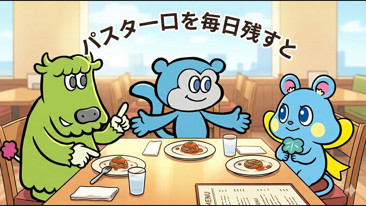 【ほぼ1分で学ぶ】 パスタ一口、年間40万トン　※フードロス編