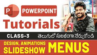 Powerpoint complete tutorial for beginners in telugu class-3 by Vamsi Dande