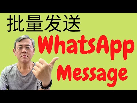 如何用WhatsApp批量发送信息给客户