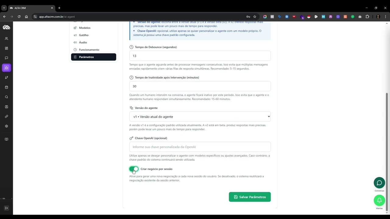 Overview AltaCRM   Agentes de IA e CRM