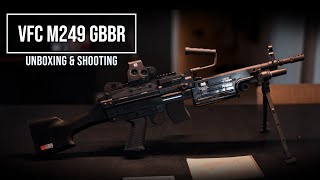 The First Airsoft Gas LMG Ever! 🔥 Unboxing & Shooting the VFC M249 GBBR