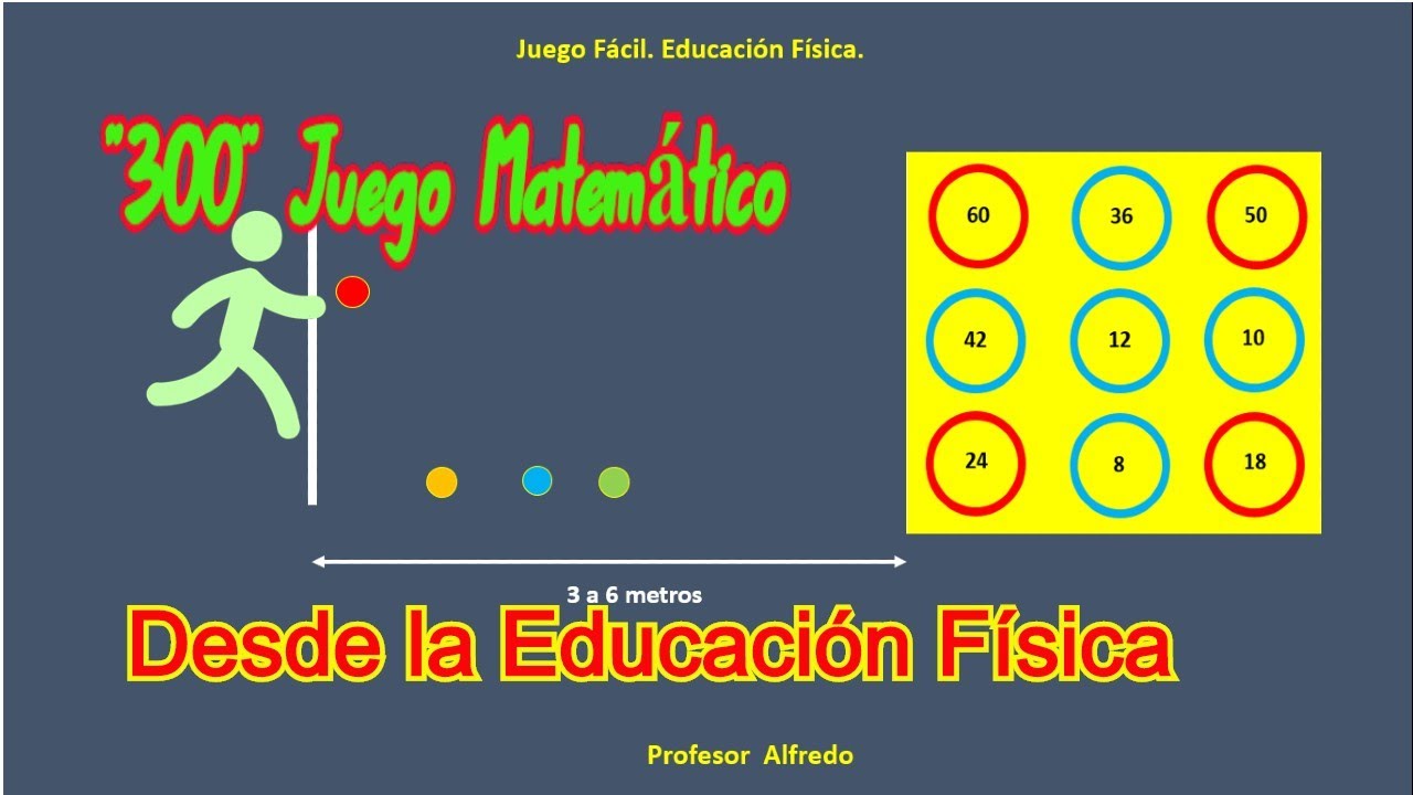 300 extraordinario Juego de MATEMÁTICAS. desde la EDUCACIÓN FÍSICA
