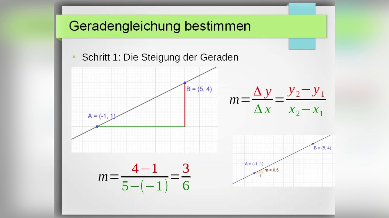 Geradengleichung Aus Zwei Punkten Vektor www.youtube.com