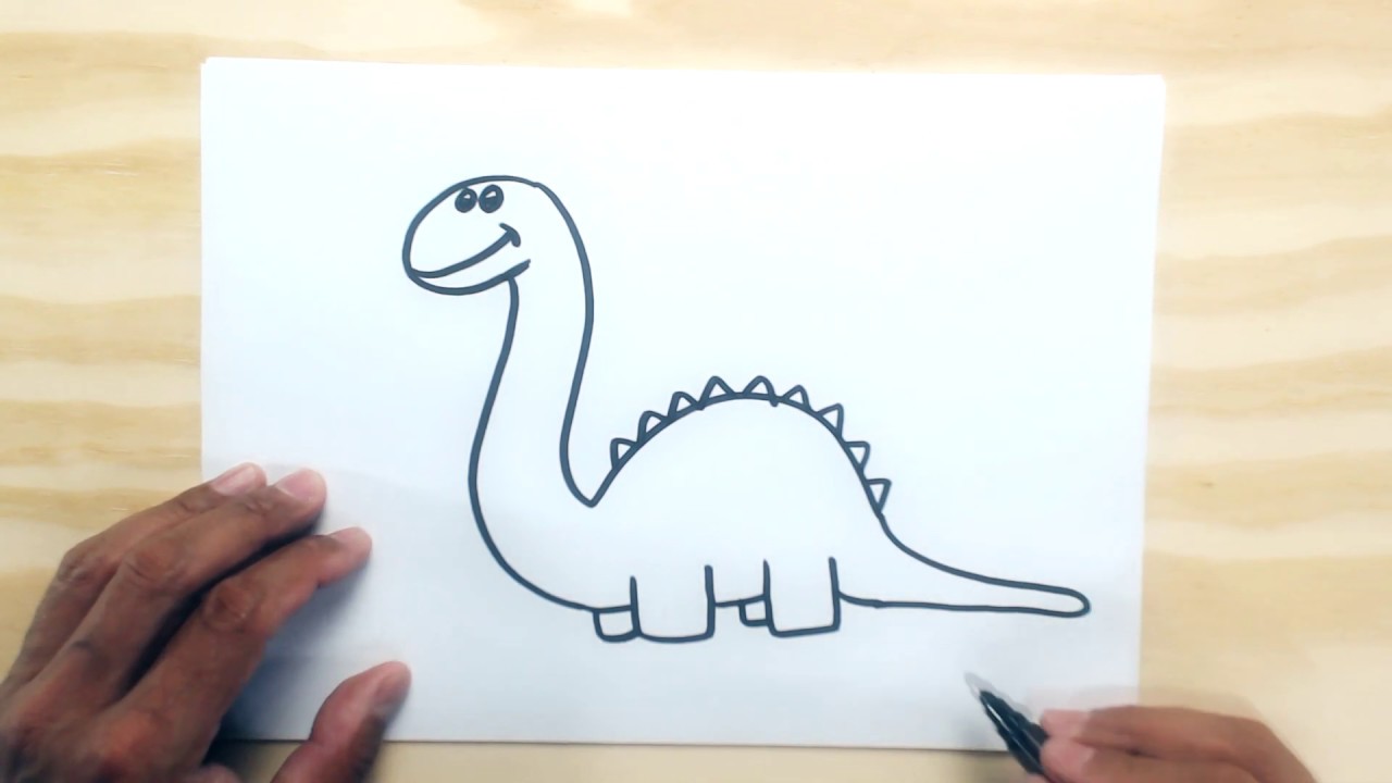 Como desenhar um Dinossauro. Desenhos fáceis para você fazer #52 (Din