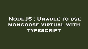 NodeJS : Unable to use mongoose virtual with typescript
