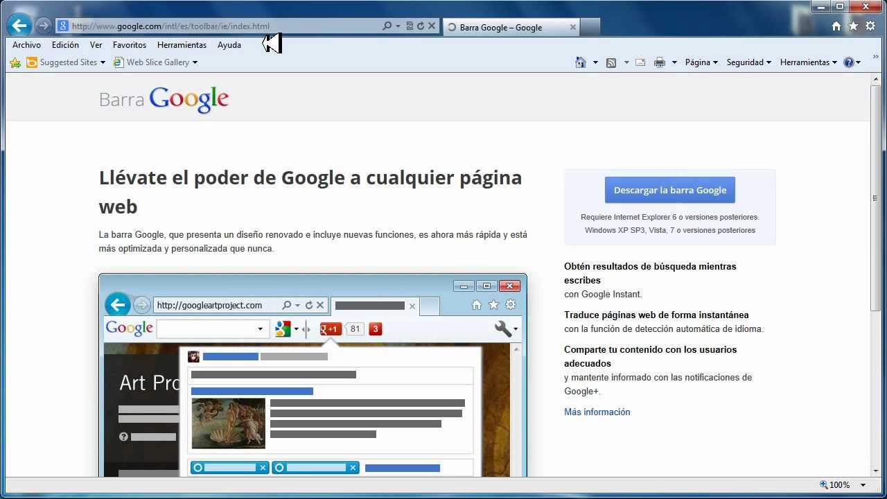 Google pagina principal