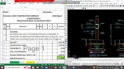 FULL BUILDING ESTIMATION ON EXCEL, AUTO CAD  (PART 02) How to Calculate the  Excavation Quantity.