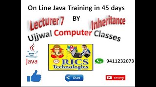 On Line Java Training Inheritance Inheritance Java Lecturer 7