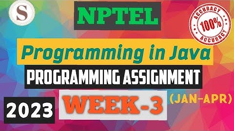 Programming in Java|| WEEK-3 Programming assignment Answers 2023||NPTEL||#SKumarEdu