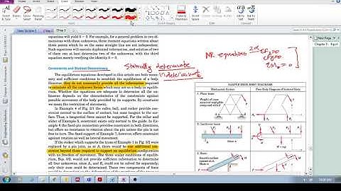 Chap 3.3 - Equilibrium conditions (c): Constraints and statical determinancy
