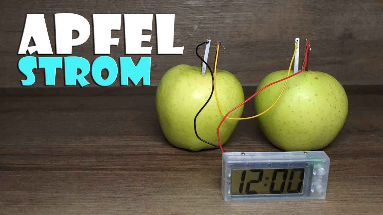 🍎 Aus Apfel Strom erzeugen und Uhr betreiben - apple free energy clock ...