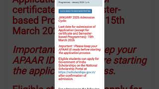 IGNOU 2026 JANUARY SESSION ADMISSION FORM START | IGNOU ADMISSION #ignou #admission