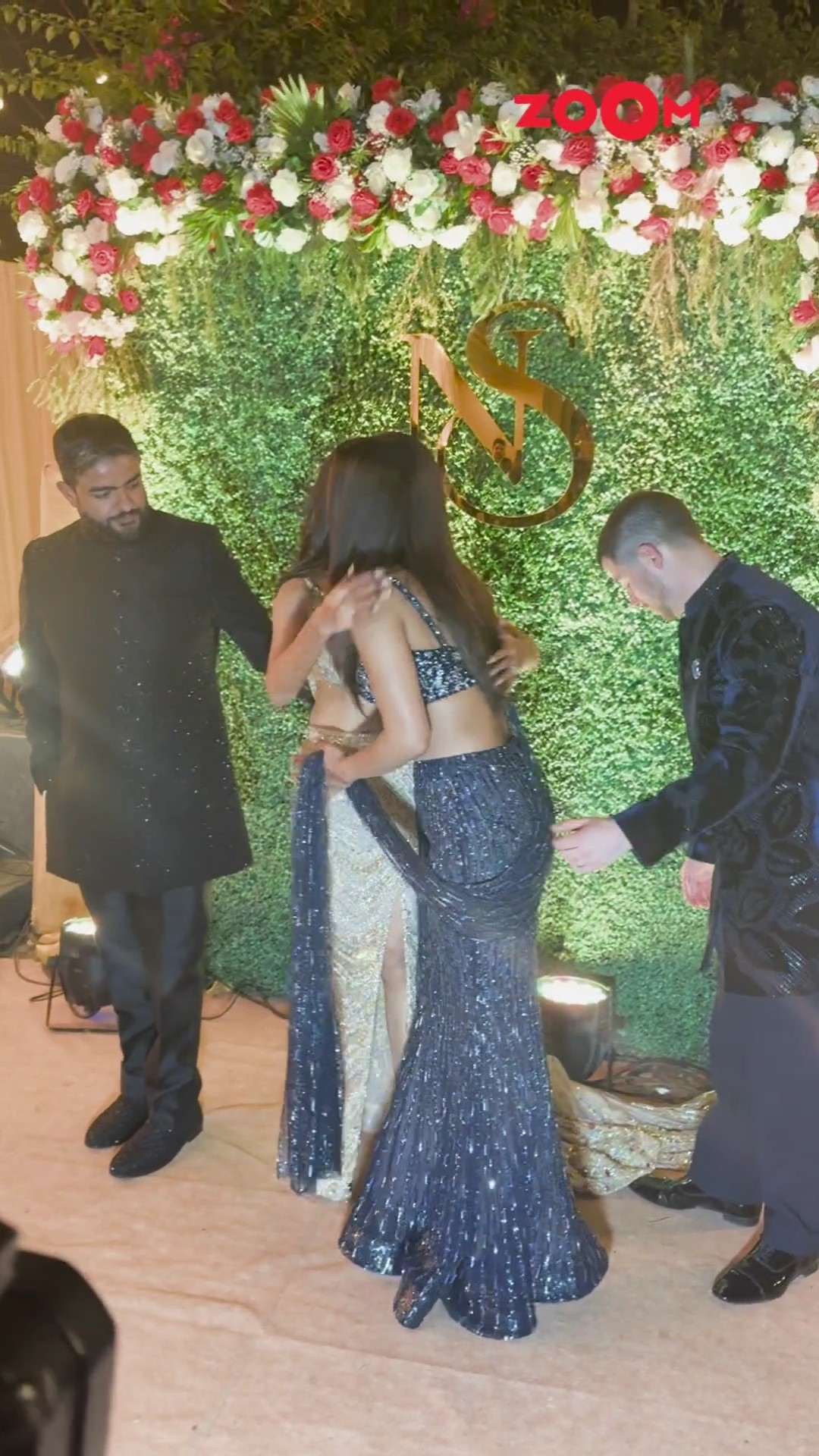 Priyanka Chopra ADORABLY hugs brother Siddharth's Dhulan Neelam at their Sangeet ? #shorts