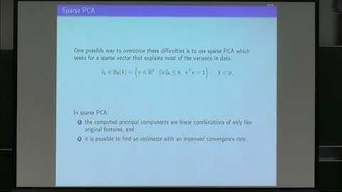 Dr. Milana Gataric | Sparse Principal Component Analysis via Random Projections