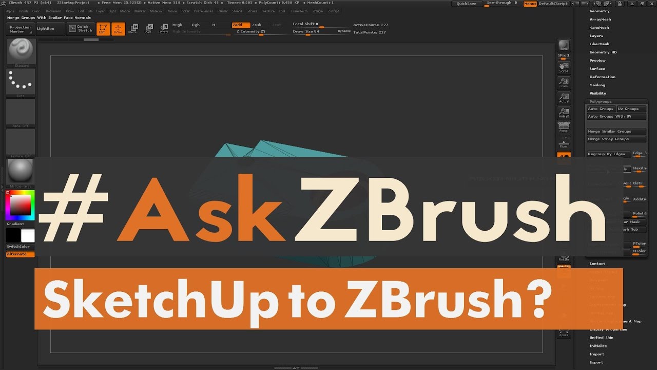 sketchup to zbrush workflow