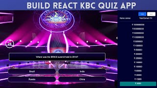 Build KBC (Millionaire) Quiz App in React JS | React Beginner Project screenshot 5