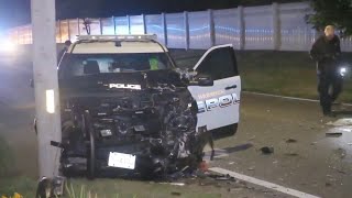 Crash involving police cruiser on Cape Cod