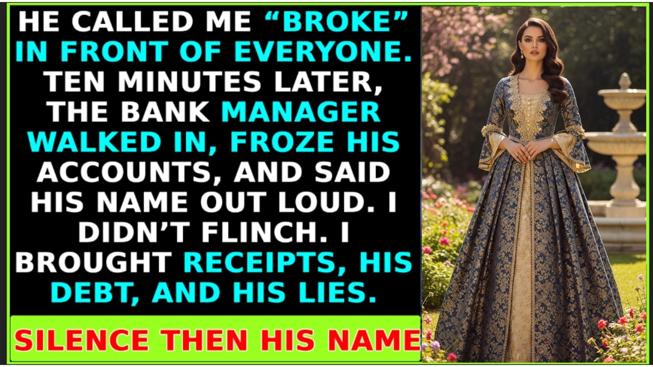 MY HUSBAND SAID “YOU’RE BROKE WITHOUT ME” DURING OUR 25TH ANNIVERSARY DINNER — THEN THE BANK MANAGER