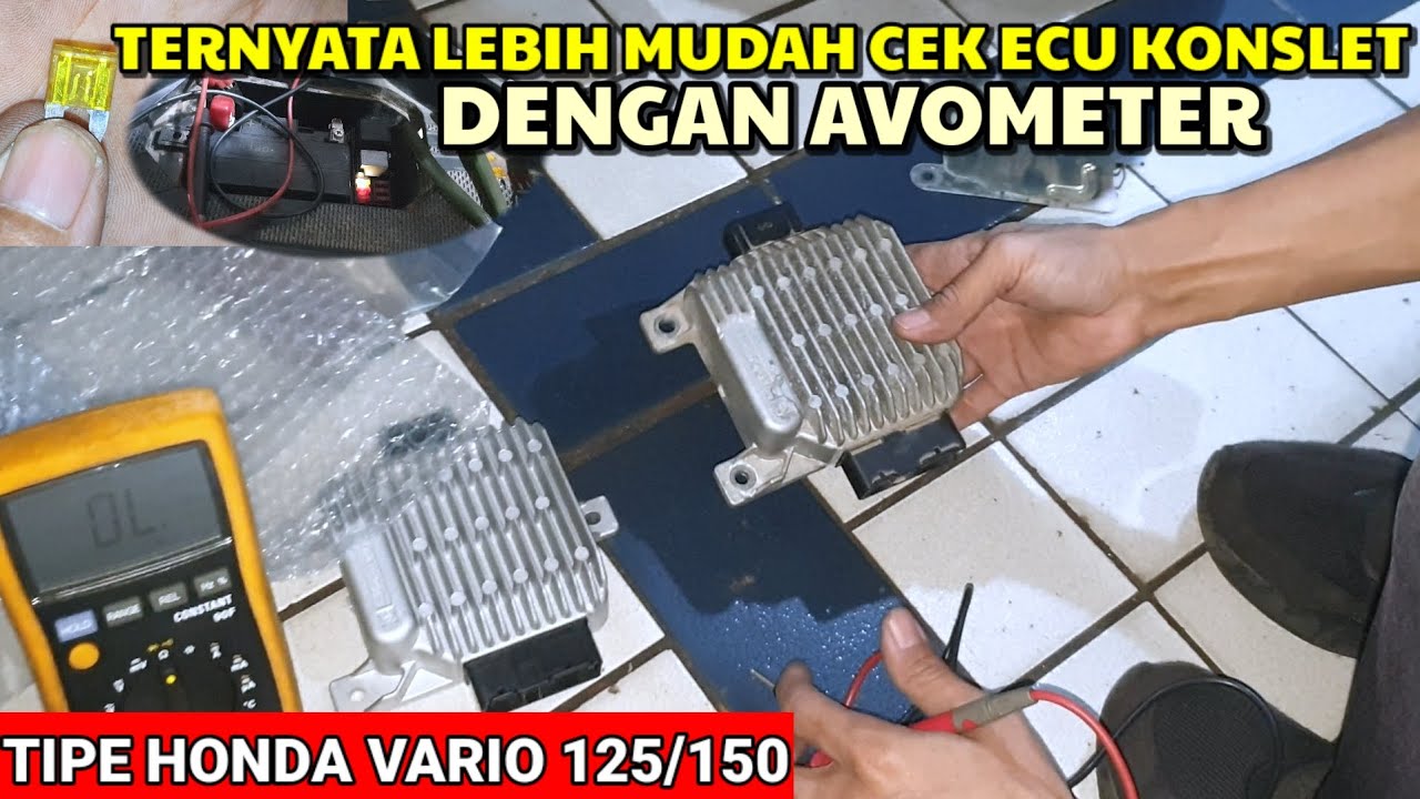 Cara cek ECU vario 125/150 konslet dengan avometer @Yudikakakeke