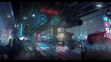 #photoshop #blender  Underpass - Matte painting video process.