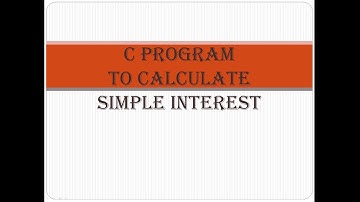 C program to calculate simple interest