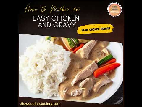 Easy Crockpot Chicken and Gravy| How to Prepare a Slow Cooker Chicken and Gravy Recipe