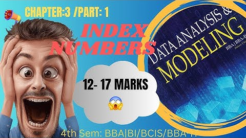 Index Numbers ||Data Analysis and Modeling|| ||4th Sem|| @examfocused2024