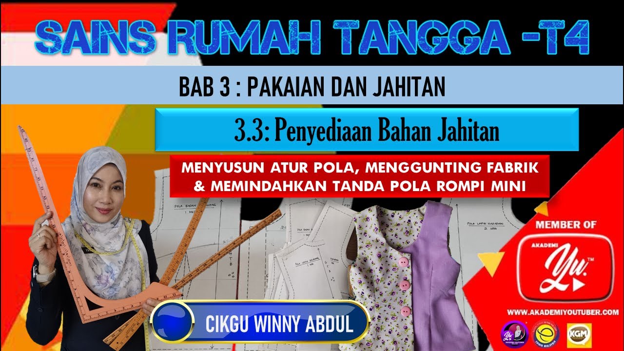 TUTORIAL MENYUSUN ATUR, MENYEMAT POLA, MENGGUNTING FABRIK DAN MEMINDAHKAN TANDA POLA KE FABRIK
