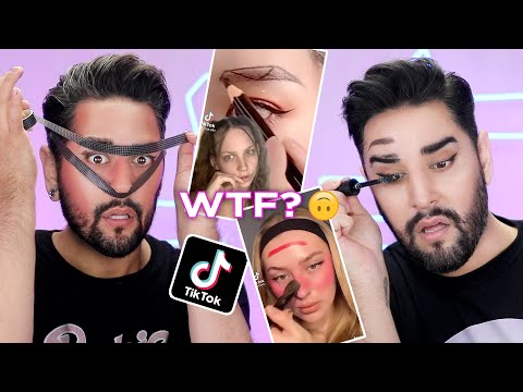 Testing Stupid (But Kind Of Genius) Viral TikTok Makeup / Skincare Hacks 💜🖤 The Welsh Twins