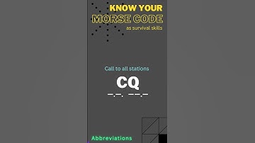 CALL TO ALL STATIONS- CQ - Survival skills- MORSE CODE #shorts