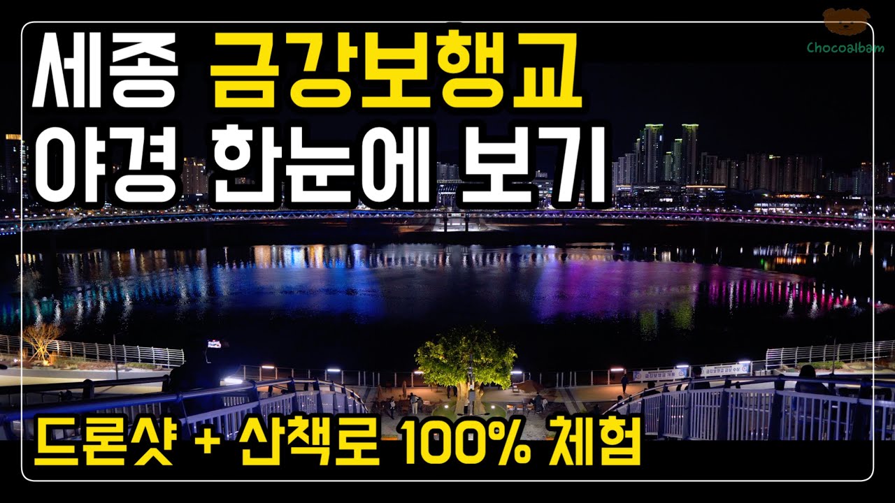 '세종 금강보행교' '이응다리' 끝내주는 야경 한눈에 보기!! 이 영상만 보면 끝~!!