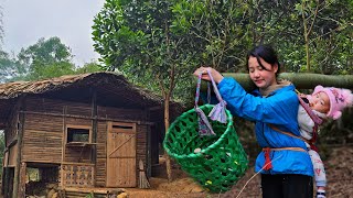 60 Days:17 Year Old Single Mother Builds a bamboo house  Makes a clay kitchen  Building a new life