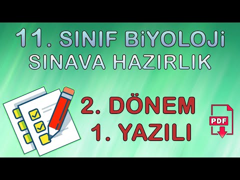 11. Sınıf Biyoloji 2. Dönem 1. Yazılıya Hazırlık + PDF