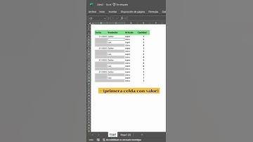 Rellenar celdas vacías en excel