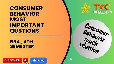 Consumer Behavior | Most Important Questions | BBA - 4th Semester | #ccsu #bba #4thsemesterexam