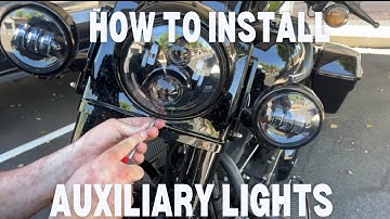 How to Install Auxiliary Lights on a Harley Davidson  #harleydavidson