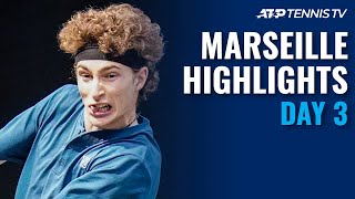 Humbert vs Tsonga All-French Battle; Khachanov, Sinner In Action | Marseille 2021 Highlights Day 3